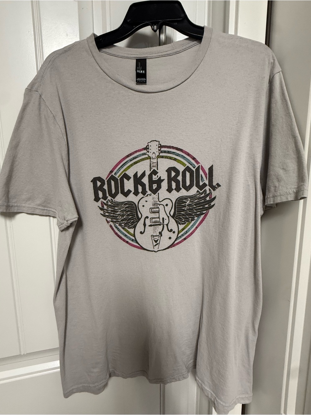 Rock & Roll Graphic Tee - Light Gray